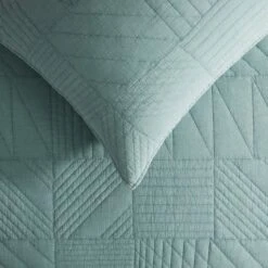 Dutton Quilt Cover - Smoke Blue 11 Dutton Quilt Cover - Smoke Blue -Dream Home Art M F Dutton Detail 3 4