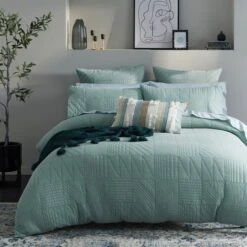 Dutton Quilt Cover - Smoke Blue 10 Dutton Quilt Cover - Smoke Blue -Dream Home Art M F Dutton QQC 6