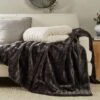 Faux Fur Throw - Dark Grey 1 Faux Fur Throw - Dark Grey -Dream Home Art M F Faux Fur Throws W18 106466 R 3