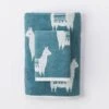 Leroy Llama Towel -Dream Home Art M F Leroy Llama Towels Jewel Blue Ivory 209504 R 1