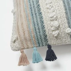 Lima Cushion - Blue Brick 8 Lima Cushion - Blue Brick -Dream Home Art M F Lima Textured Cushion Blue Brick 60x40cm 20236101 Detail 1