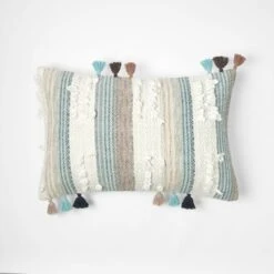 Lima Cushion - Blue Brick 9 Lima Cushion - Blue Brick -Dream Home Art M F Lima Textured Cushion Blue Brick 60x40cm 20236101 1