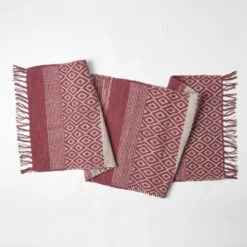 Mali Bath Mats - Rust Ivory -Dream Home Art M F Mali Bath Runner Rust 20917102