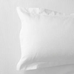 Metro Quilt Cover - White -Dream Home Art M F Metro White Detail 2 web