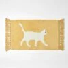 Milo Cat Bath Mat -Dream Home Art M F Milo Cat BM W Tassels Mustard Ivory 20989201 1