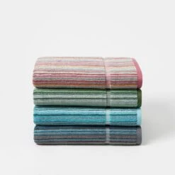Montauk Towel - Teal Multi -Dream Home Art M F Montauk Stripe Towels W20 181821 R 2