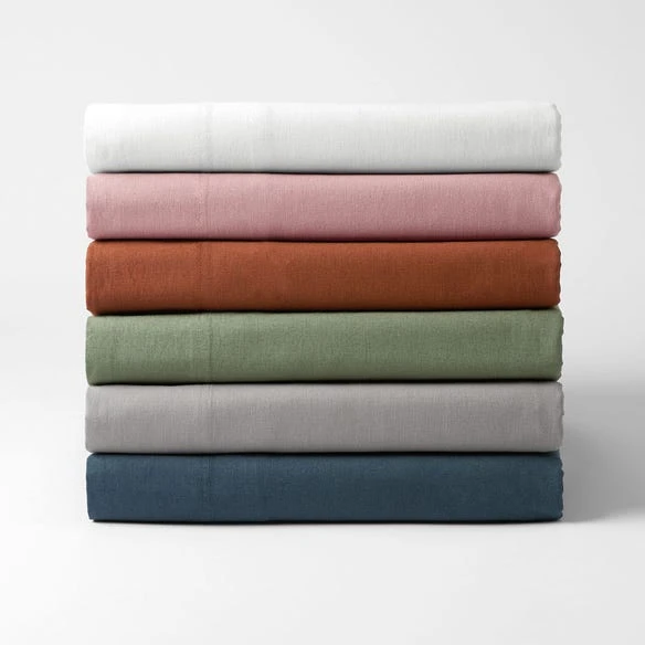 Olsen Linen/Cotton Sheet Set - White 3 Olsen Linen/Cotton Sheet Set - White