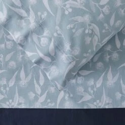 Pemberton Flannelette Sheet Set - Smoke Blue -Dream Home Art M F Pemberton Smoke Blue SS Detail 5