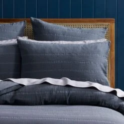 Ramsay Quilt Cover - Slate Blue 13 Ramsay Quilt Cover - Slate Blue -Dream Home Art M F Ramsay Slate Blue Pillow