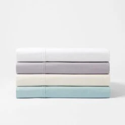 Supreme 250 TC Egyptian Cotton Sheets - Silver 7 Supreme 250 TC Egyptian Cotton Sheets - Silver -Dream Home Art M F Supreme Flat Sheet W21 121939 R 2