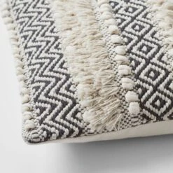 Zanzibar Diamond Weave Cushion 9 Zanzibar Diamond Weave Cushion -Dream Home Art M F Zanzibar Diamond Weave Cushion Black Natural 50x50cm 20005101 Detail 1
