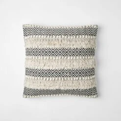 Zanzibar Diamond Weave Cushion 11 Zanzibar Diamond Weave Cushion -Dream Home Art M F Zanzibar Diamond Weave Cushion Black Natural 50x50cm 20005101 1