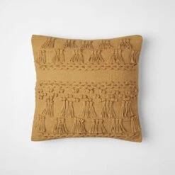 Zanzibar Tassel Cushion - Mustard