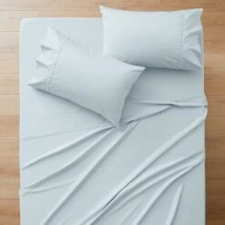 Carlson Royale 600 TC Egyptian Cotton Sheet Set - Pale Blue 8 Carlson Royale 600 TC Egyptian Cotton Sheet Set - Pale Blue -Dream Home Art M F S23 Carlson Royale Pale Blue SS SI 8