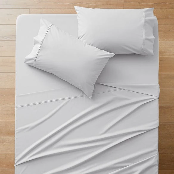 Supreme 250 TC Egyptian Cotton Sheets - Silver 4 Supreme 250 TC Egyptian Cotton Sheets - Silver - Image 2